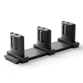 Siding Closet Door Floor Guide,Barn Door Guide for Bottom,Adjustable Bypass Door Floor Guide 3-Roller Design,Black（1PCS）