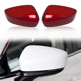 Car Door Rearview Mirror Cover Cap Housing Protective Cover For Exterior Mirrors Fit For Mazda 6 Atenza 2018 2019 2020 2021(White, Right Passenger Side)