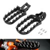 NICECNC Black Motorcycle Wide Foot Pegs Footrest Compatible with KTM