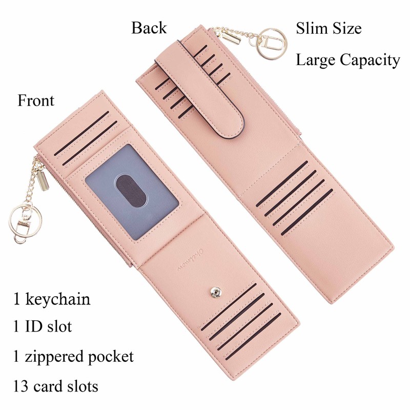 Chelmon Womens Walllet Slim RFID Blocking Bifold Multi Card Case