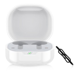 kwmobile Earphones Case Compatible with JBL Wave 300 TWS - Crystal TPU Two-Part Earbuds Case - Transparent