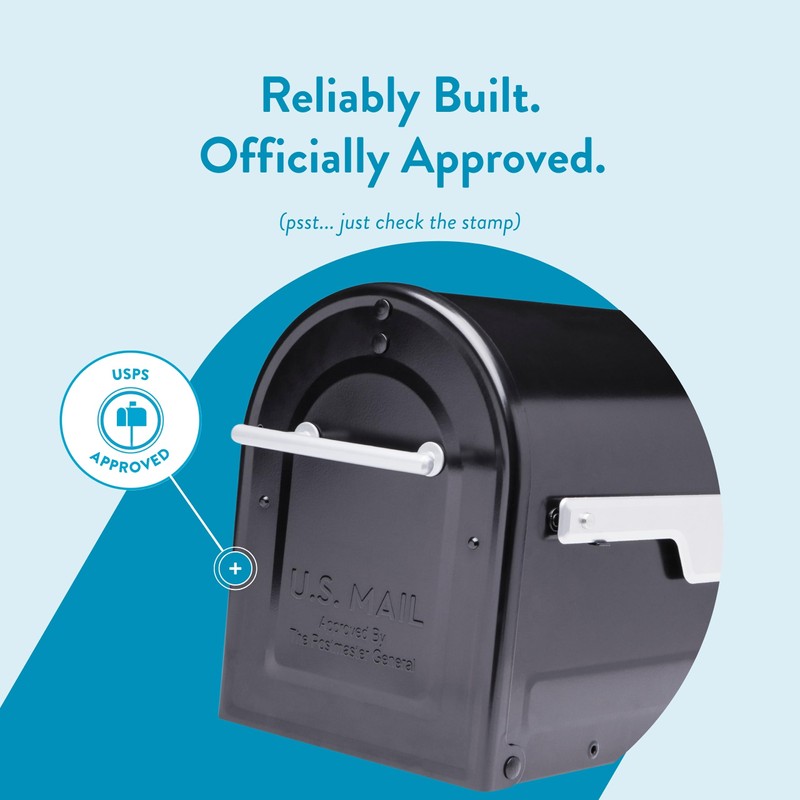 Architectural Mailboxes 7900-7B-SR-10 Boulder Postmount Mailbox, Large, Black