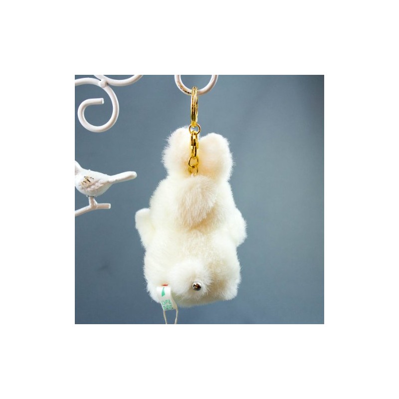 Bamboo Shoot 68445 Petit Forest Nakama Keychain Rabbit White Plush