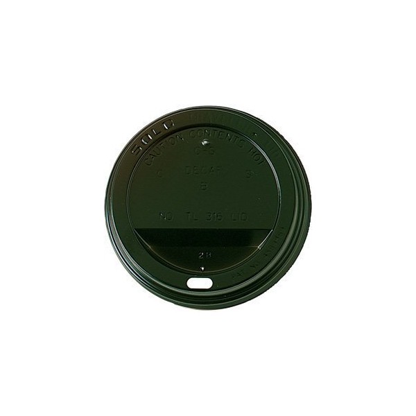 Solo 12 / 16 / 20 / 24 oz Hot Cup Lids black 500ct by Solo [Foods]