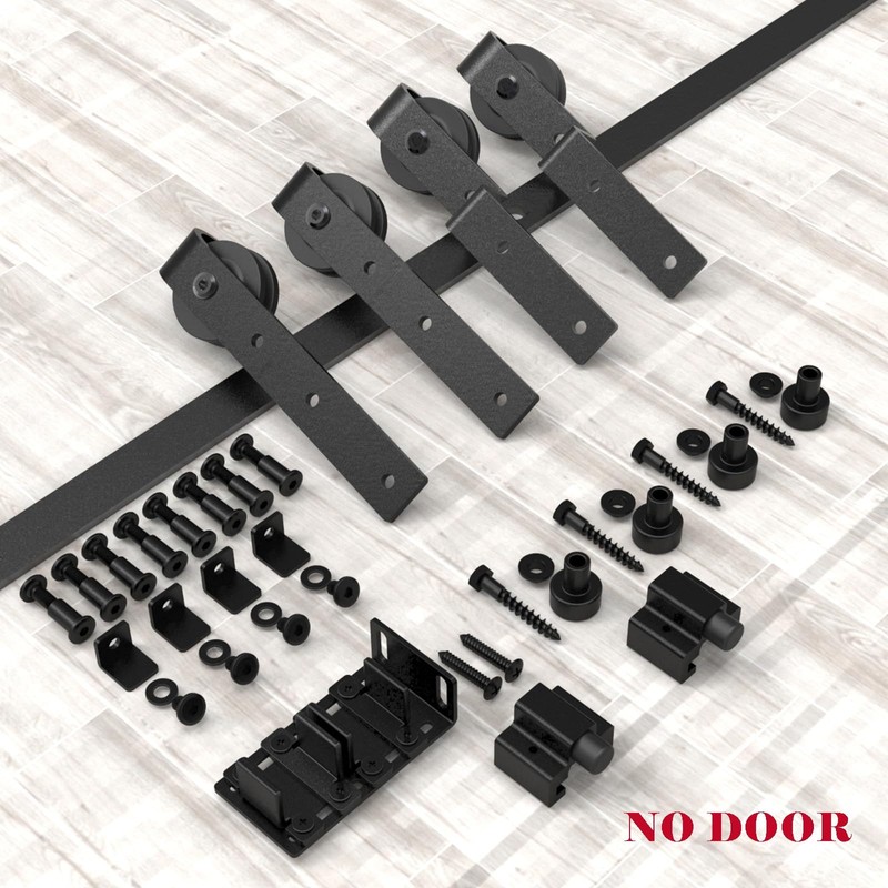 FLYVLIEG 4FT Mini Bypass Barn Door Hardware Kit for 2