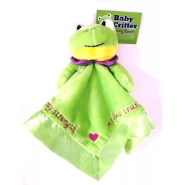 parable Kids Security Blanket Baby Critter Green Frog Christian Scripture Plush Embroidery