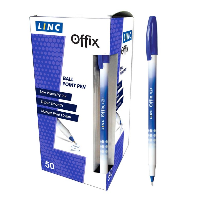 Linc Offix super smooth ballpoint pen 50 pk - Blue