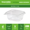 Responsible Products 16 oz Clear Hinged Deli Container, Certified Compostable
