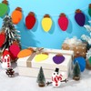 4Pcs Felt Christmas Light Bulbs Garland Colorful Holiday Banner Decor