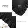 PiccoCasa Soft Microfiber Plain Bolster Pillowcase with Decorative Ruffle and