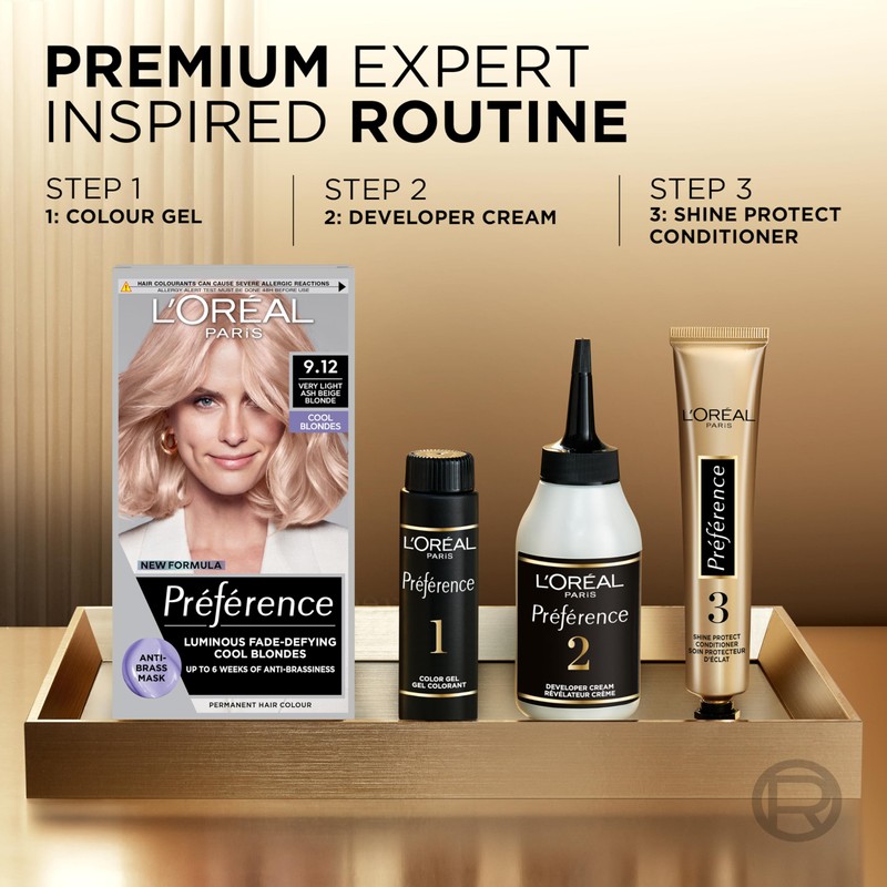 L'Oreal Paris Preference Hair Dye, Long Lasting, Luminous Permanent Hair