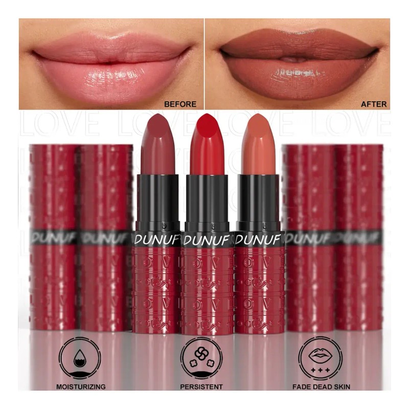 Labial Dunuf 1pc Humectante, Hidratante Y Fácil De Aplicar