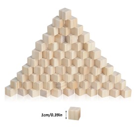 NTGRTY Pack of 300 Wooden Cubes 10 mm Wooden Blocks Wooden Blocks for Crafts Natural Wooden Cube Blank DIY Wooden Blocks Craft Cube for Learning for Painting Craft Decoration (10 mm)