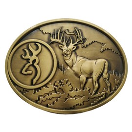 Xwest Buck Hunter Whitetail Deer Belt Buckle Buck Hunter Buckmark Buckles Bronze Color