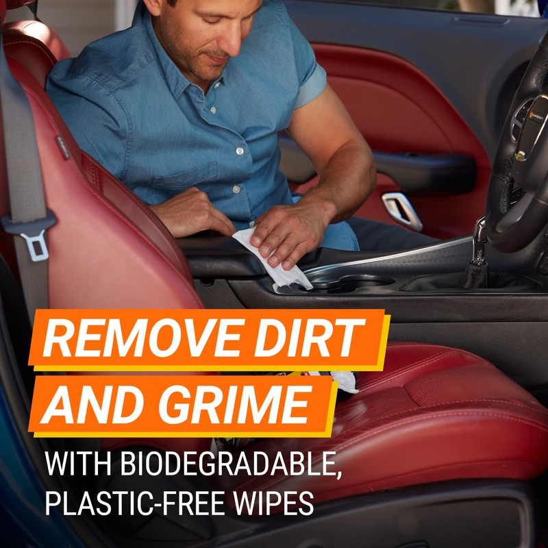 Armor All, 24 Beeswax Leather Wipes, Keeps Leather Looking New