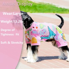 puppishy Dog Pajamas Dog Pjs Dog Onesie Summer Dog Clothes for Small Medium Dogs Girl Cute Puppy Pjs Clothes Doggie Onesies Cat Pet Jammies Outfit (X-Small)