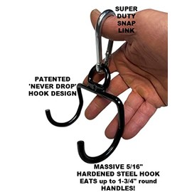 Dumbbell Loading Hook for DIP Belt, Wrist Roller, Neck Harness