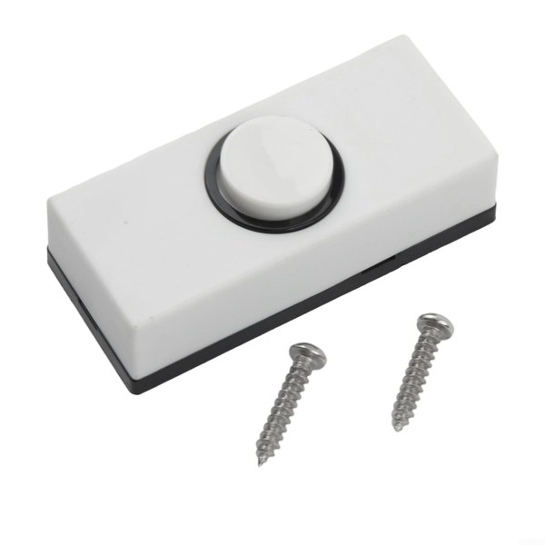 Wall Mount Door Bell Push Button, White Color, Hard Wiring Required, Modern and Stylish Exterior Design, Perfect for Any Residential or Commercial Space