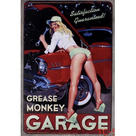 Donalie Tin Sign American Beauty Wall Plate Retro Miscellaneous Goods Interior Decoration (Garage)