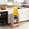 HONEY JOY Kitchen Step Stool for Toddlers, Children Wooden Standing