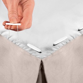 Bed Skirts Full Size - Full Size Bed Skirt with 8 Pins - Dust Ruffles Full Size â Microfiber Bed Skirts Full Size - Full Size Bed Skirt 14 Inch Drop â Cream Beige