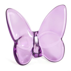 HOgardenME Crystal Glass Butterfly Figurines Flying Butterflies Figurine Crystal Cut Glass Butterfly Ornament Statue Animal Collectible Home Desk Decor(Violet)