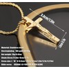 DS Christian Cross Necklace for Men Women-18K Gold Stainless Steel
