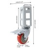 4PCS Storage Rack Caster Wheels,3" Heavy Duty Locking Caster Wheels