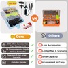 Portable 3-Layer Fishing Tackle Box,included 450 Pcs Accessories Kit