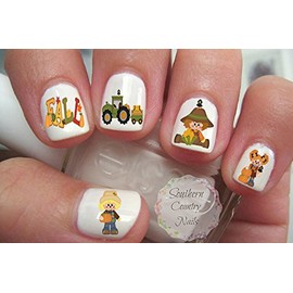 Fall Scarecrows Nail Art Decals