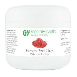GreenHealth - French Red Clay Powder - 100% Pure and Natural - 3 oz