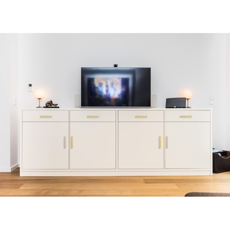 Ravinte 20 Pack 5 Inch Square Cabinet Handles Brushed Brass