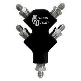 Nitrous Outlet 00-01730 Nitrous Outlet 4-Way -3AN High Flow Stacked Y Distribution Block