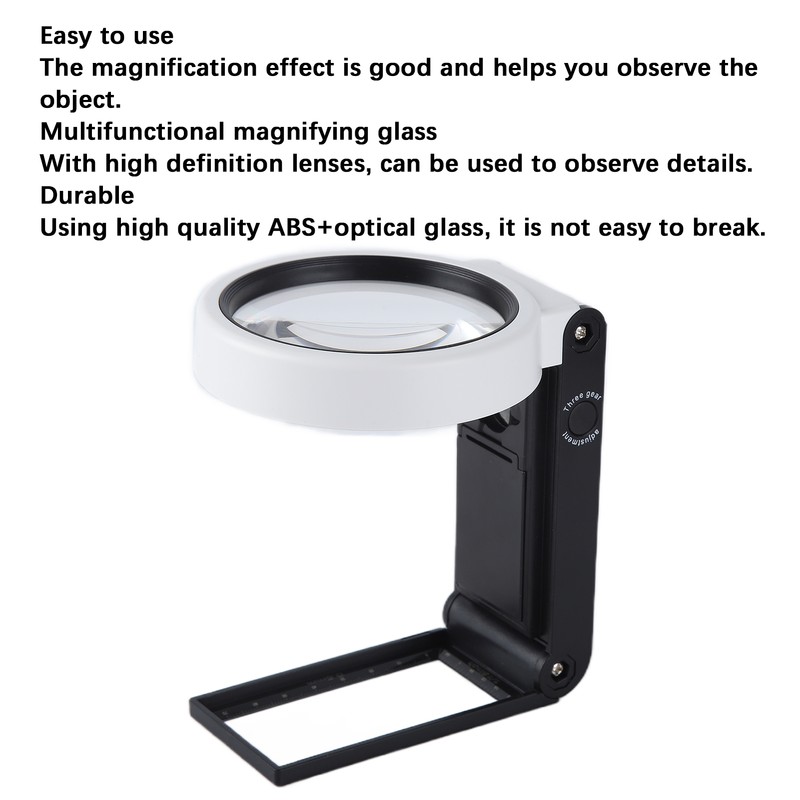 TH‑7018A Multifunctional Magnifier with LED Light Handheld Foldable Magnifying Glass