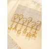 GAOKOXI Gold Bubble Initial Keychain Charm for Women Chunky Bag