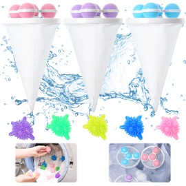 PLATEYTR Filter Bags Washing Machine Hair Remover, 8 Pieces Washing Machine Hair Filter, Washing Machine Lint Remover, Cleaning Decontamination Hair Remover, Hair Remover for Washing Machine