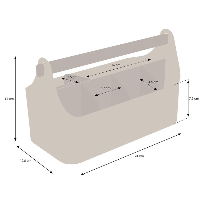 simplywire - Makeup Storage Organiser - Bathroom Caddy - White
