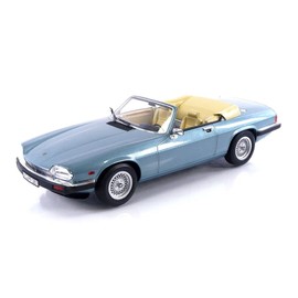 Norev Compatible with Jaguar XJ-S 5.3 H.E. Cabrio 1988 Light Blue Metallic Model Car 1:18
