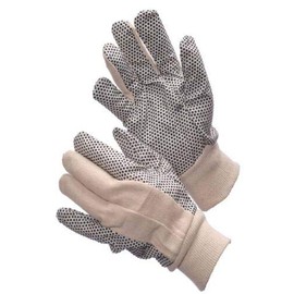 Cotton 24 Pairs Cotton Canvas Work Gloves w/PVC Dots Men Size Indoor Outdoor Field