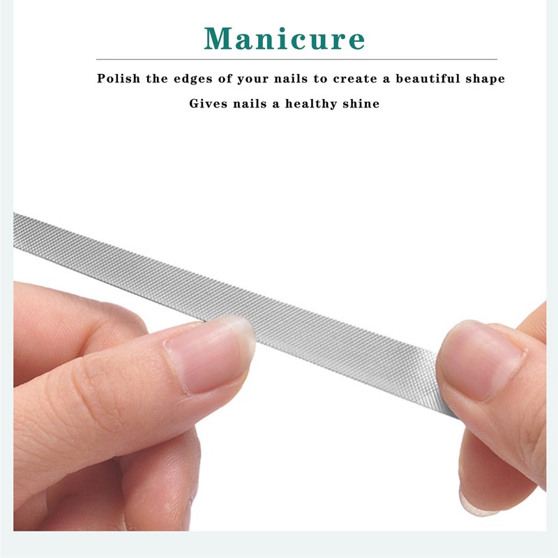 4PC 8 Diamond Dust Nail File - Stainless Steel Nail