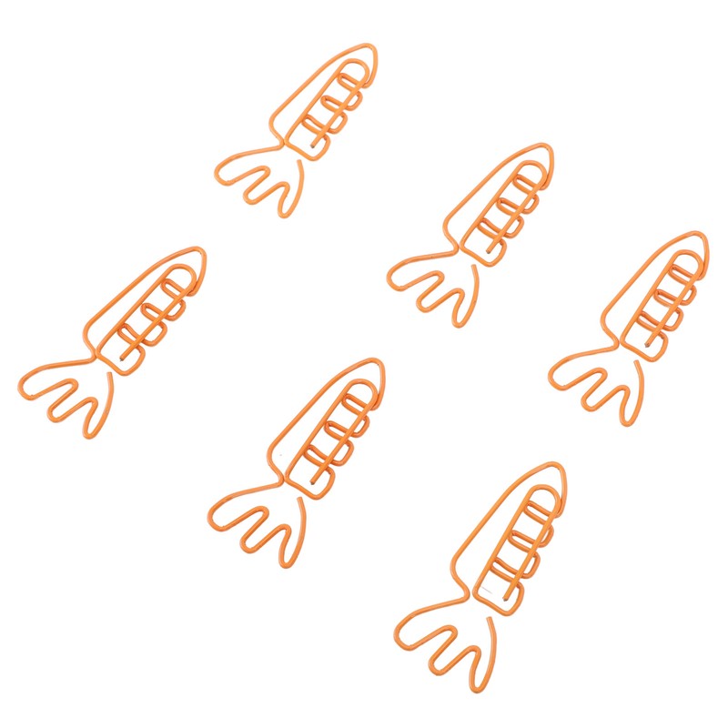 100Pcs Carrot Paper Clips Carrot Shape Strong Metal Anti Slip