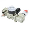 Air Oil Water Separator Triplet Automatic Drainage Pressure Regulator Aluminum