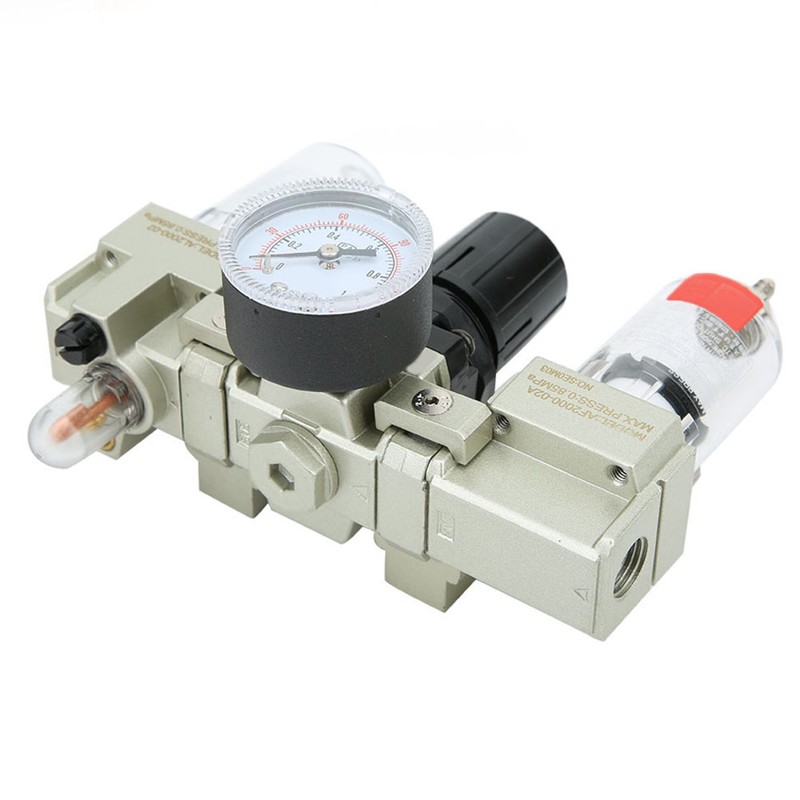 Air Oil Water Separator Triplet Automatic Drainage Pressure Regulator Aluminum