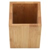 YUMILI Desk Pen Holder Bamboo Pen Holder Office School Desk