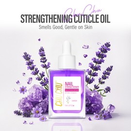 CHUCHU Nail Cuticle Oil Strengthener - Lavender Nail Repair Growth Moisturizing Treatment - Natural Jojoba Vitamin B & E for Dry Cracked Nails
