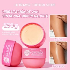 Crema Corporal Hidratante Diaria, Humectante Nutritiva Para Piel Seca a Muy Seca, Hidratación por 24 Horas, 250 g, Sabor y Fresa