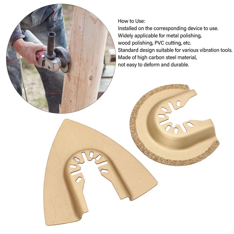 10Pcs Oscillating Saw Blade Triangle Semicircular High Carbon Steel Multitool