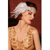 BABEYOND 1920s Flapper Headband Roaring 20s Great Gatsby Feather Headpiece