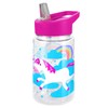 LOGOVISION Kids Tritan Plastic Water Bottle with Straw Lid and