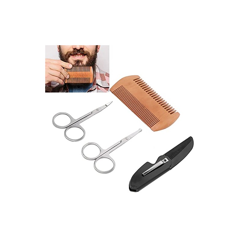 Juego Piezas Cuidado Barba Kit Afeitado Hombre Tijeras Tijera Bigote